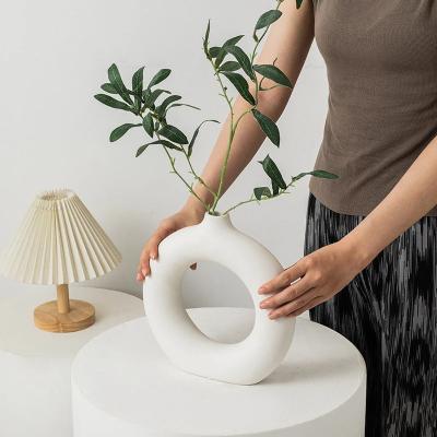 Minimalist Nordic Style Flower Vase White 18cm