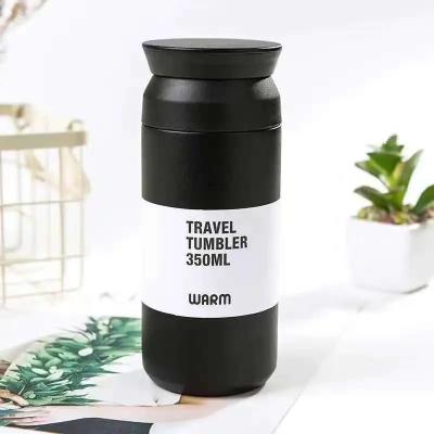 Thermos Cups Coffee Mug – Stainless Steel Insulated Water Bottle Black 350ml