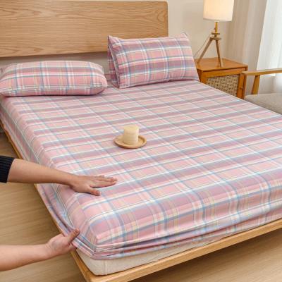 Opulence Check Queen Fitted Sheet – 100% Cotton Luxury Bedding