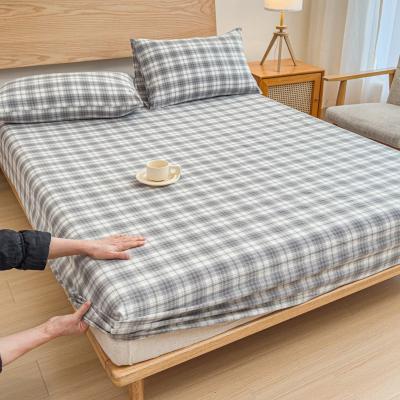 Majestic Check Queen Fitted Sheet – Soft Cotton Luxury Fit