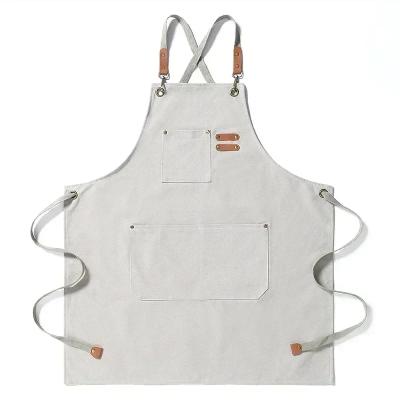New Fashion Canvas Kitchen Apron White