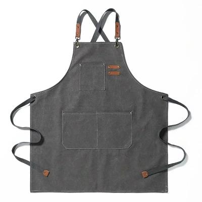 New Fashion Canvas Kitchen Apron Grey