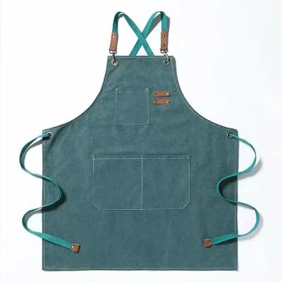 New Fashion Canvas Kitchen Apron Green