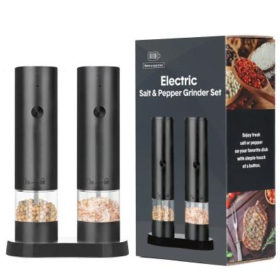 SpiceTech USB Rechargeable Electric Salt and Pepper Grinder Set 2pce