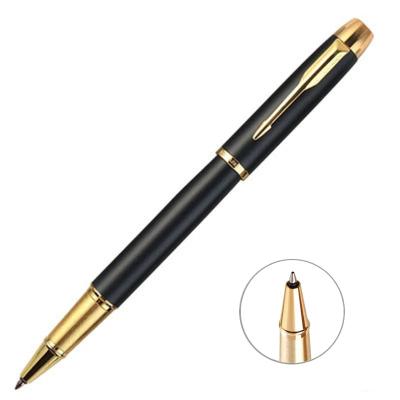 New Classic Parker Metal Roller Pen Black With Gold Trim
