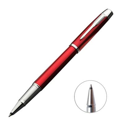 New Classic Parker Metal Roller Pen Red With Silver Trim