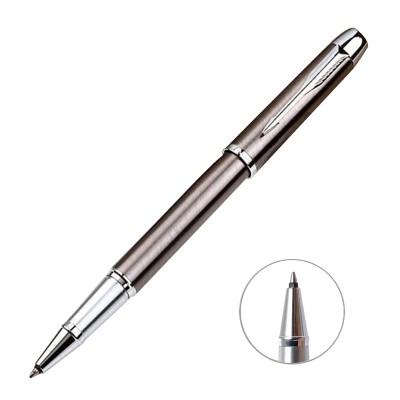 New Classic Parker Metal Roller Pen Grey With Silver Trim